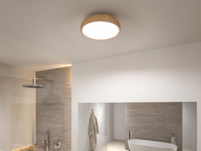 Plafonieră baie Oka LED, IP44, White Switch, 950lm, 230V, 24W, asect lemn [4]