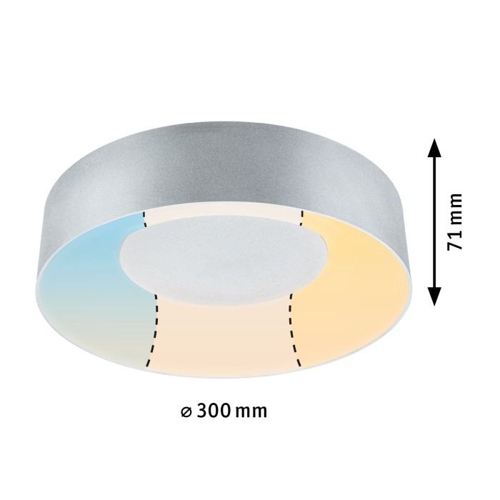 Plafonieră Casca LED, IP44, White Switch, 1500lm, 230V, 16W, aluminiu mat [2]