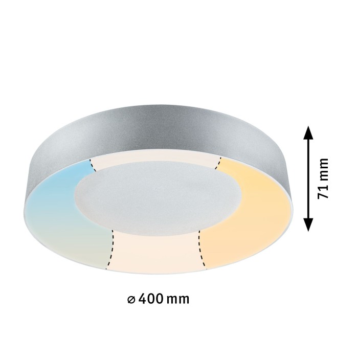 Plafonieră Casca LED, IP44, White Switch, 2100lm, 230V, 23W, aluminiu mat [2]