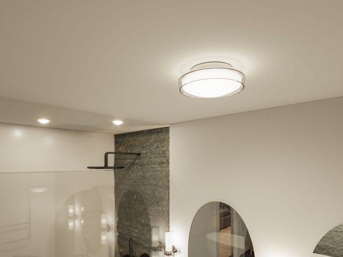 Plafonieră de baie Luena LED, IP44, 3000K, 600lm, 230V, 11,5W, sticlă-crom [6]