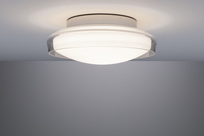 Plafonieră de baie Luena LED, IP44, 3000K, 600lm, 230V, 11,5W, sticlă-crom [7]