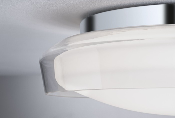 Plafonieră de baie Luena LED, IP44, 3000K, 860lm, 230V, 16,5W, sticlă-crom [5]
