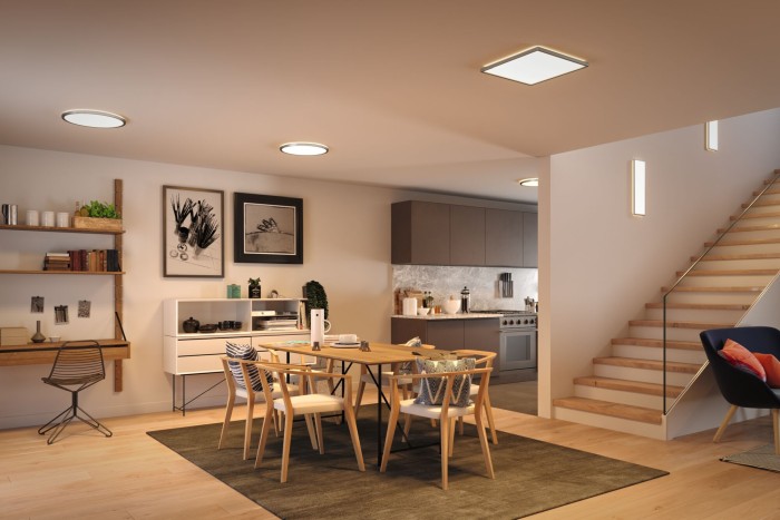 Plafonieră LED Atria Shine, dreptunghiulară 580x200mm 3000K, crom mat, cu flux luminos variabil în 3 pași [5]