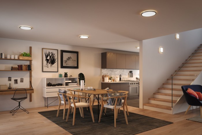 Plafonieră LED Atria Shine, pătrată 293x293mm 3000K, crom mat [5]