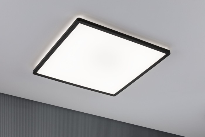 Plafonieră LED Atria Shine pătrată, 420x420mm 4000K, neagră, cu flux luminos variabil în 3 pași [3]