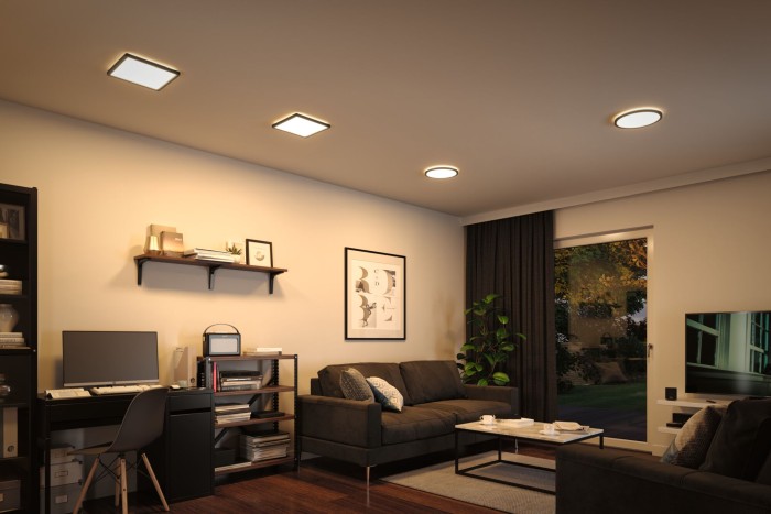 Plafonieră LED Atria Shine, rotundă 293mm 3000K, neagră [6]