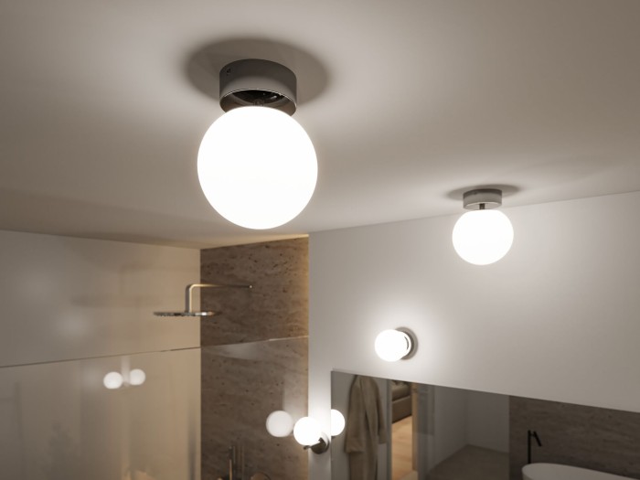 Plafonieră LED Gove, IP44, 3000K, 400lm, 230V, 5W, crom, satin [7]