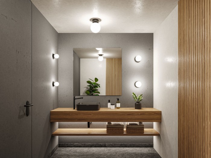 Plafonieră LED Gove, IP44, 3000K, 900lm, 230V, 9W, negru mat, satin [5]