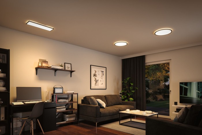 Plafonieră LED Panel Atria Shine, rotundă, 420mm 3000K, neagră, cu flux luminos variabil în 3 pași [7]