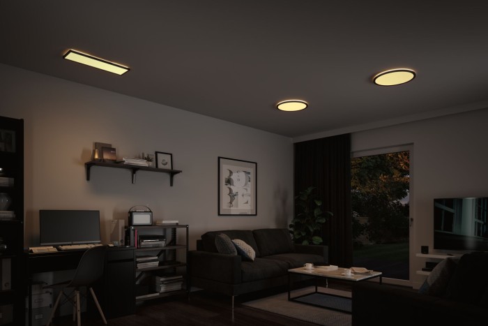 Plafonieră LED Panel Atria Shine, rotundă, 420mm 3000K, neagră, cu flux luminos variabil în 3 pași [6]