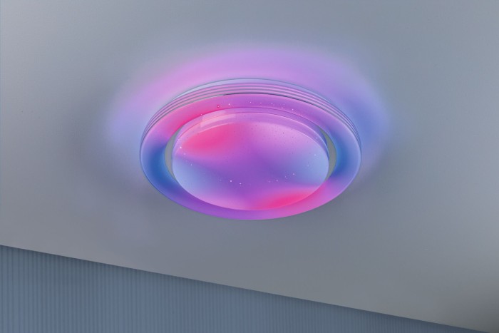Plafonieră LED Rainbow RGBW 2650lm 230V 22W, crom-alb [10]