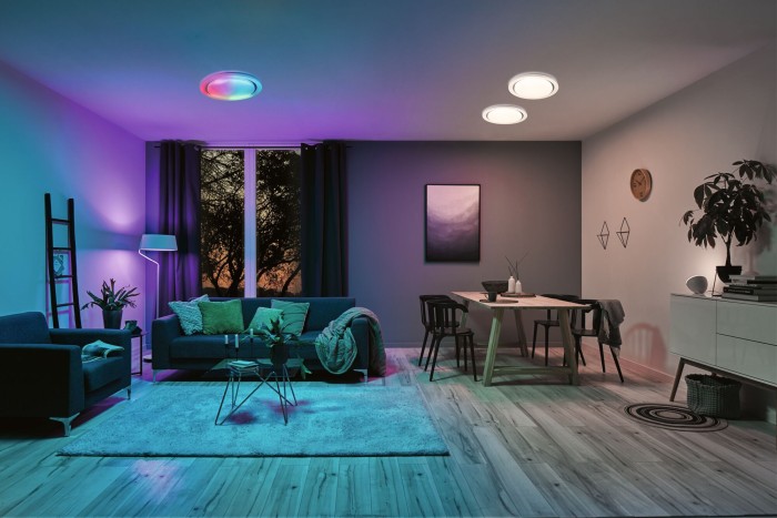 Plafonieră LED Rainbow RGBW 4750lm 230V 38,5W , crom-alb [11]