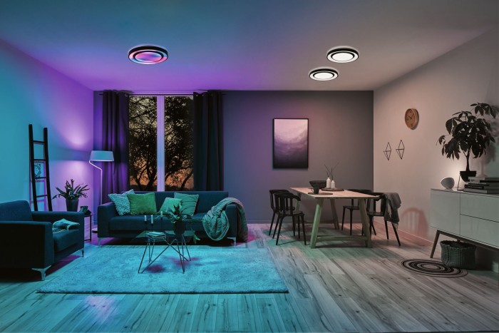 Plafonieră LED Rainbow RGBW 4750lm 230V 38,5W , negru-alb [12]