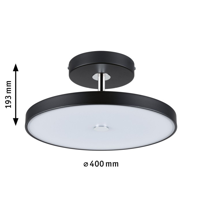 Plafonieră LED Smart Home Zigbee 3.0 Hildor, 2700K, 2000lm, 230V, 25W, flux luminos variabil, crom mat-crom [2]