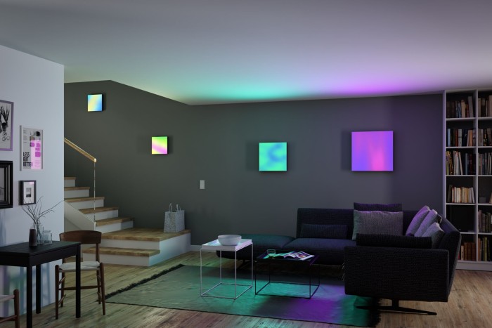 Plafonieră LED Velora Rainbow, pătrată 295x295mm RGBW, albă [6]