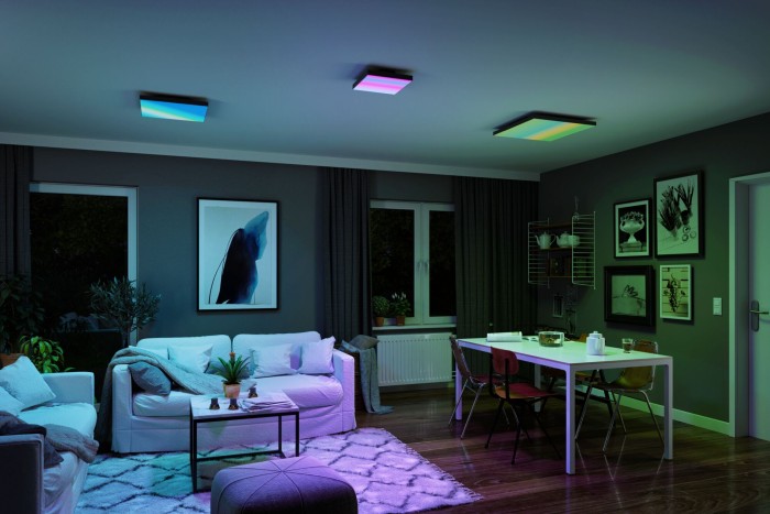 Plafonieră LED Velora Rainbow, pătrată 295x295mm RGBW, neagră [6]