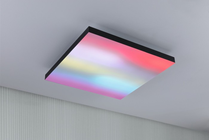 Plafonieră LED Velora Rainbow, pătrată 450x450mm RGBW, neagră [4]