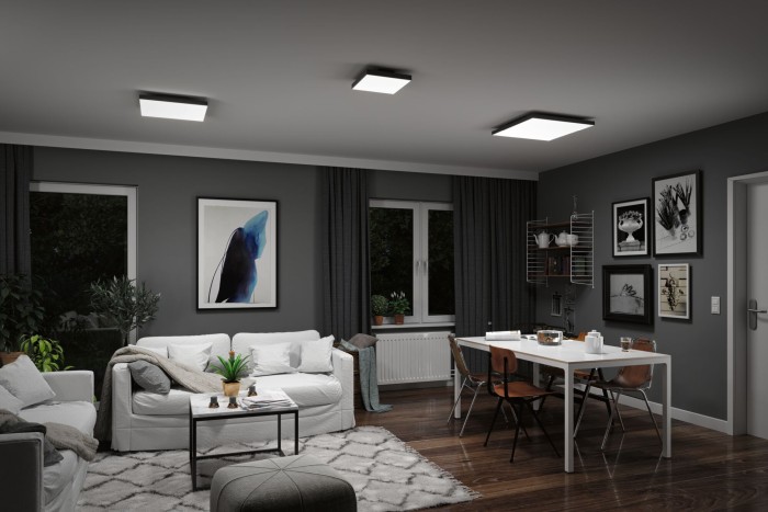 Plafonieră LED Velora Rainbow, pătrată 595x595mm RGBW, neagră [8]