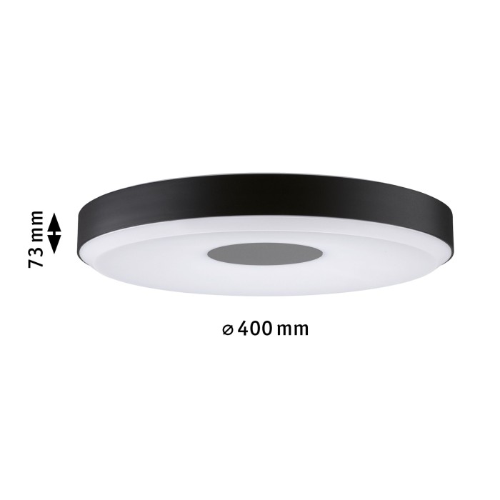 Plafonieră Pane II LED, 23W, negru-gri, cu flux luminos variabil în 3 pași [5]