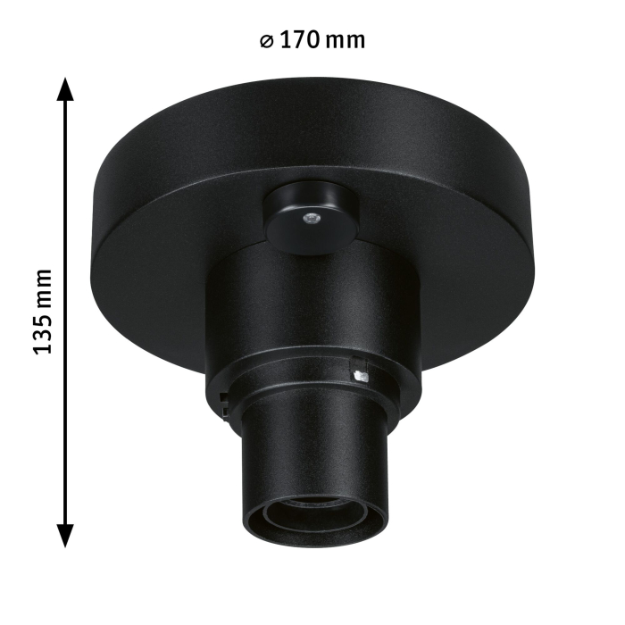 Plafonieră bază ModuShine, IP44, rotund, antracit, E27, max. 15W [2]