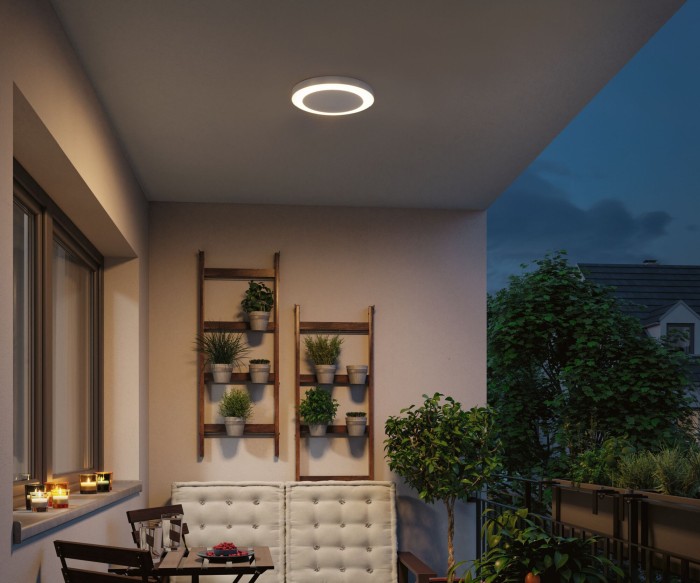 Plafonieră LED de exterior Circula Dusk cu senzori crepuscular și de mișcare 14W, bej, IP44 [5]