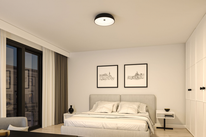 Plafonieră LED Jaron, 2700K, 1900lm, 230V, 26,5W, flux luminos variabil în 3 pași, negru mat [4]