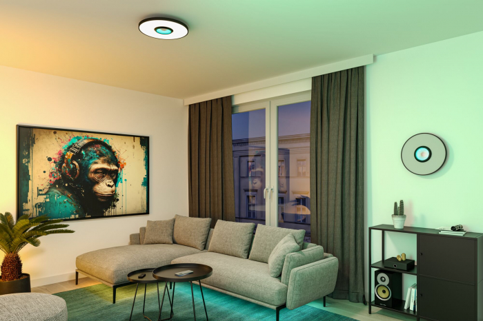 Plafonieră LED Spaceglow, RGB, 230V, 14W, negru mat [13]
