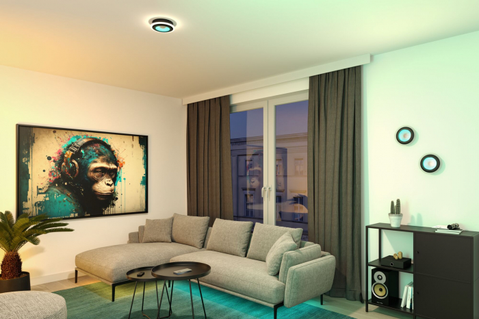 Plafonieră LED Spaceglow, RGB, 230V, 14W, negru mat [12]