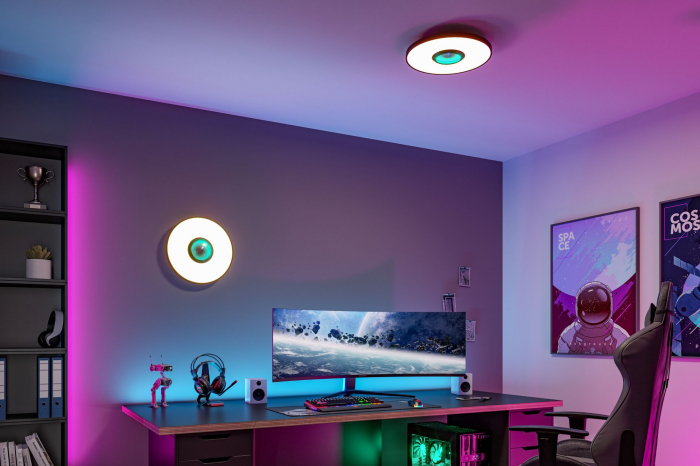 Plafonieră LED Spaceglow, RGB, 230V, 21W, negru mat [18]