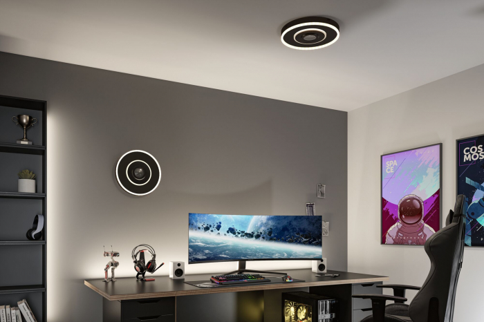 Plafonieră LED Spaceglow, RGB, 230V, 21W, negru mat [20]