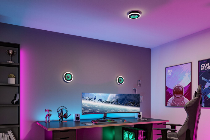 Plafonieră LED Spaceglow, RGB, 230V, 21W, negru mat [17]