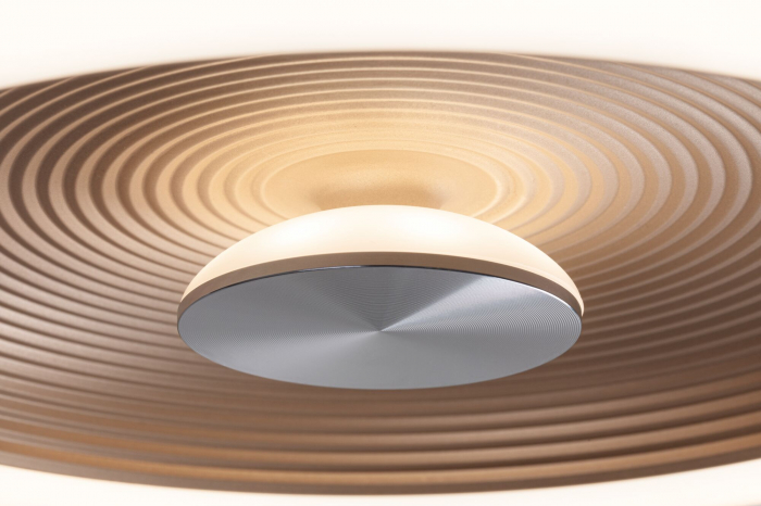 Plafonieră LED Volea, IP44, 3000K, 470lm/1650lm, 230V, 3,5/1x13W, flux luminos variabil, negru-auriu [8]