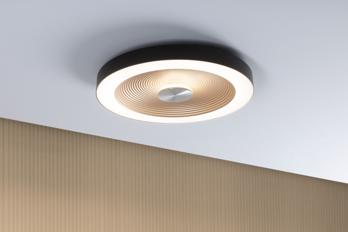 Plafonieră LED Volea, IP44, 3000K, 500lm/2400lm, 230V, 4/1x18,5W, flux luminos variabil, negru-auriu [4]