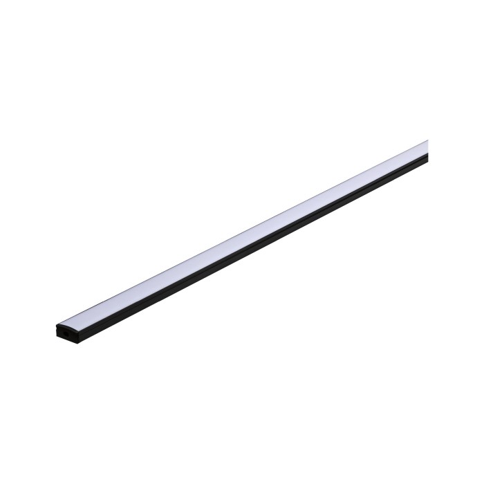Profil Base pentru bandă LED, 1m, negru, cu difuzor alb [2]