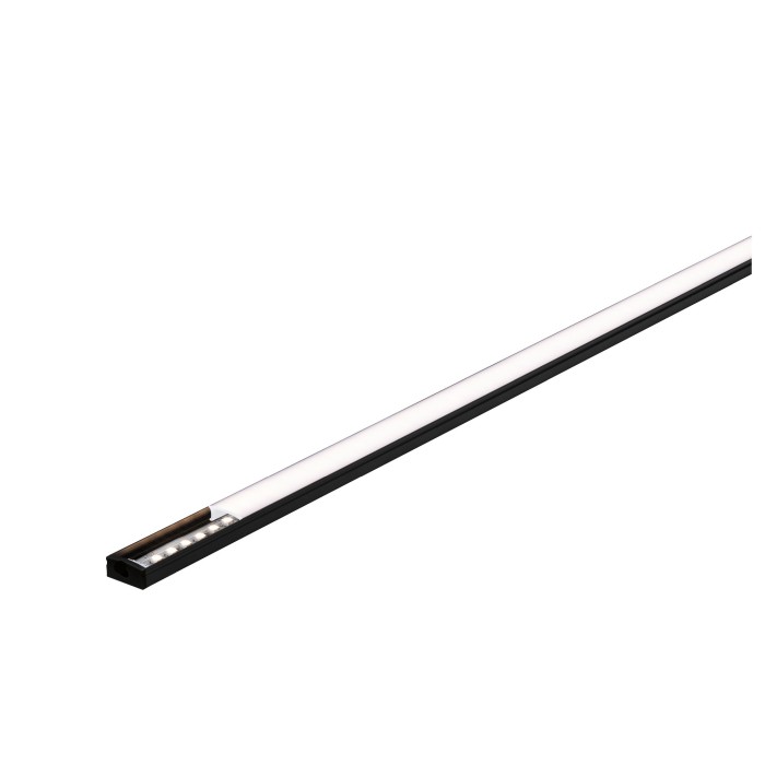 Profil Base pentru bandă LED, 2m, negru, cu difuzor alb [9]