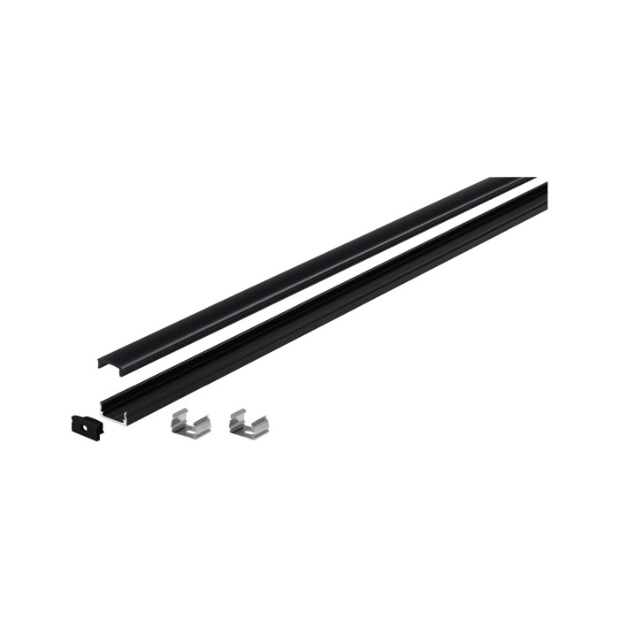 Profil Base pentru bandă LED, difuzor negru, 1m, negru [8]