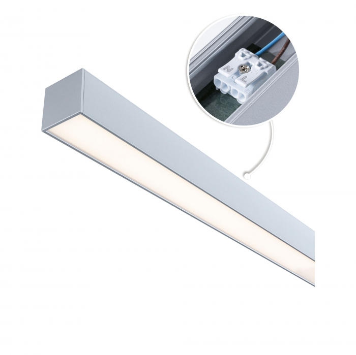 Profil luminos Linion cu alimentare, 1m, crom mat, 230/24V, 100VA [9]