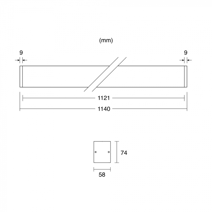 Profil SLC Click, negru, 1200mm, temperatură de culoare variabilă, flux luminos variabil Dali-2 DT6 [8]