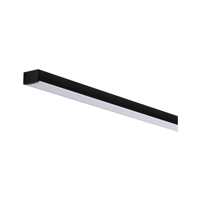 Profil Square pentru bandă LED, 1m, negru, cu difuzor alb [2]