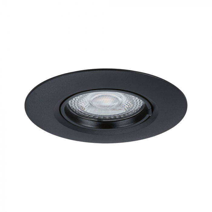 Set 10 spoturi incastrabile, fixe, rotunde, GU10, max. 10x10W, 230V, negru [4]