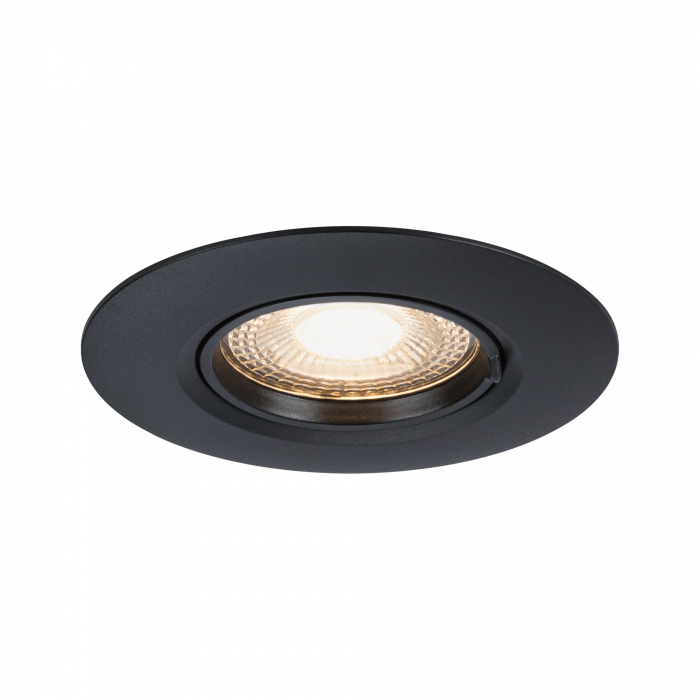 Set 10 spoturi incastrabile, fixe, rotunde, GU10, max. 10x10W, 230V, negru [3]