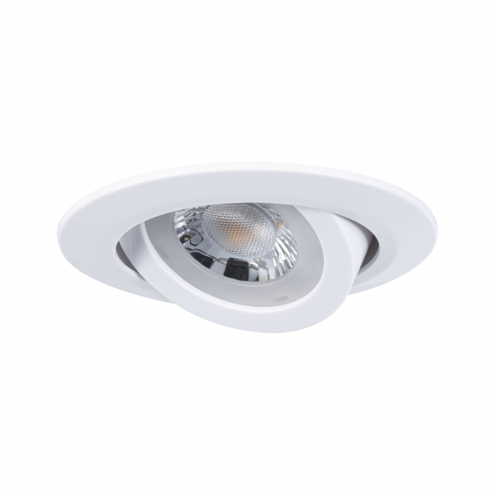 Set 10 spoturi încastrabile LED, orientabile, 70°,  10x4,8W, 10x450lm, 230V, 3000K, alb mat [5]