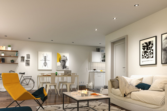 Set 10 spoturi încastrabile LED, orientabile, 70°,  10x4,8W, 10x450lm, 230V, 3000K, alb mat, cu flux luminos variabil în 3 pași [4]