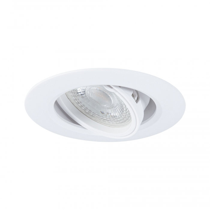 Set 10 spoturi încastrabile, orientabile, rotunde, 90mm, 30°, GU10, max. 10x10W, 230V, albe [3]