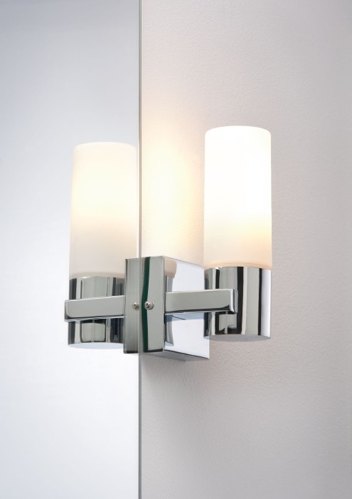 Set 2 aplice de baie Gemini IP44 max.20W E14 crom/satin 230V metal/sticlă [4]