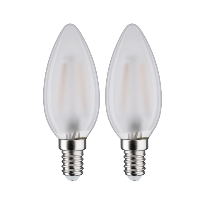 Set 2 becuri LED lumânare cu filament 250lm E14 2700K mat 3W 230V [2]