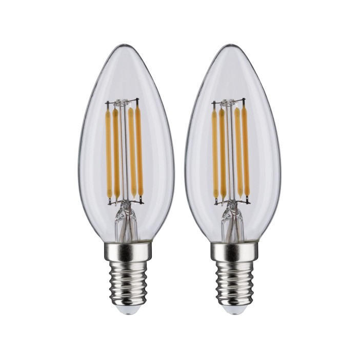 Set 2 becuri LED lumânare cu filament 470lm E14 2700K clar 4,5W 230W [2]