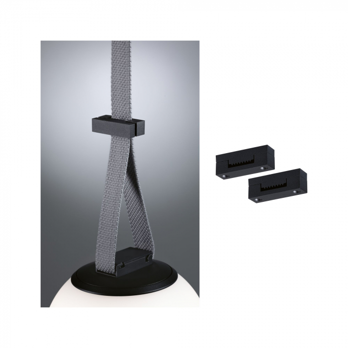 Set 2 cleme panglică Uline, negru [2]