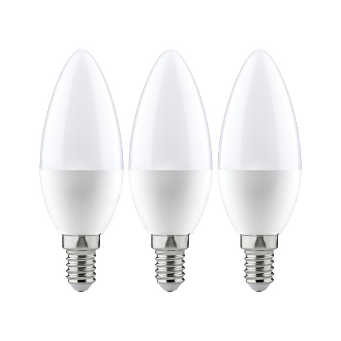 Set 3 becuri LED lumânare 5,5W E14 230V 2700K [2]