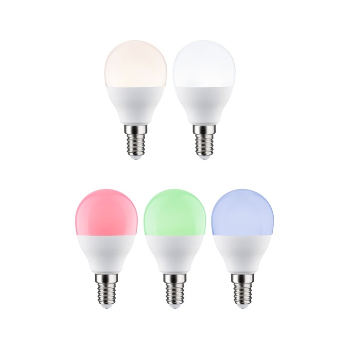 Set 3 becuri LED miniglob, 230V, Standard Smart Home Zigbee 3.0, E14, 3x470lm, 3x5W, RGBW+, flux luminos variabil, mat [4]